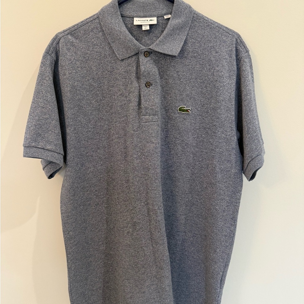 Lacoste Heathered Gray Polo Shirt for Men